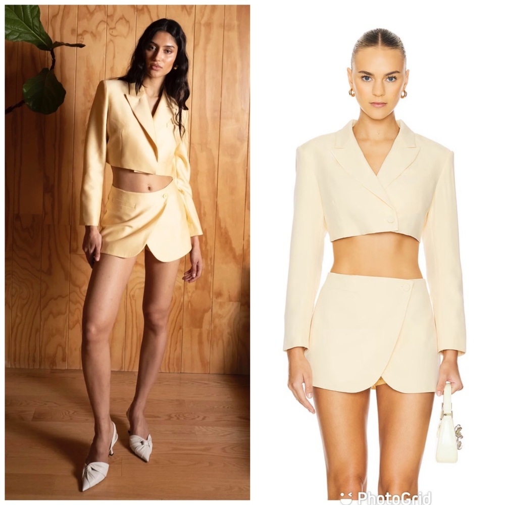 Delfi Collective Emily Blazer + Erin Skirt in Banana SET New with Tags!